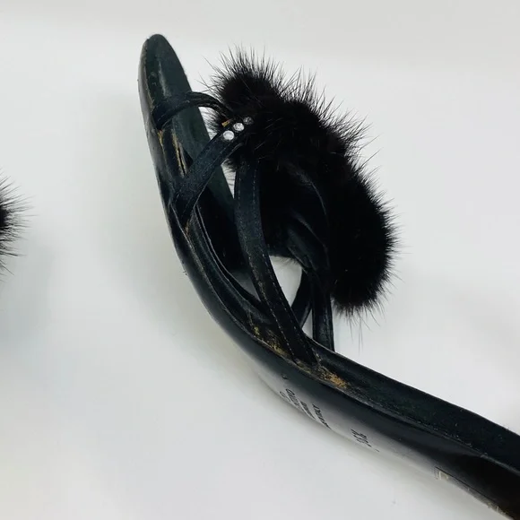 VALENTINO**Evening shoes w/Mink**EU 36.5 $1395 - Picture 6 of 8